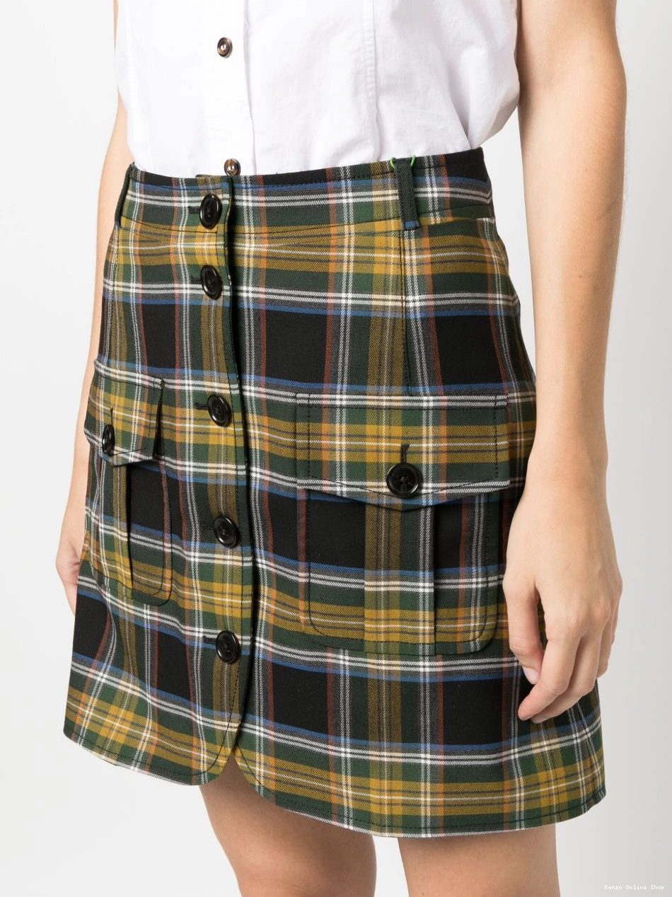 Affordable plaid-check A-line Kenzo Women miniskirt 0430